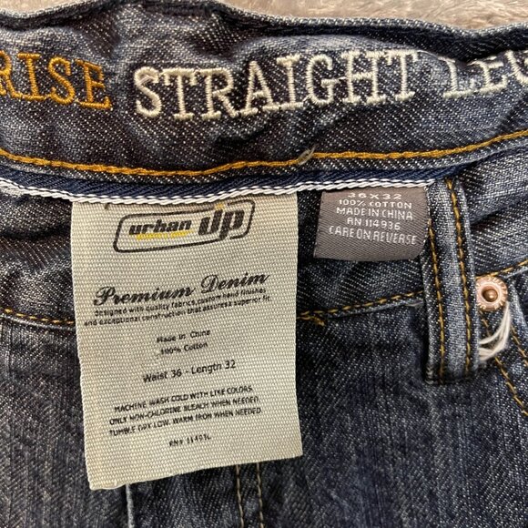 Urban Pipeline Men 90s Y2K Skater Low Rise Relaxed Baggy Loose Denim Jean 35x32* - Picture 6 of 11